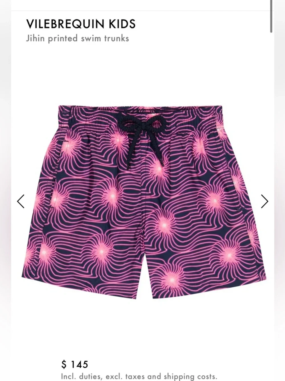 Neon Pink Swirl Print Swim Shorts